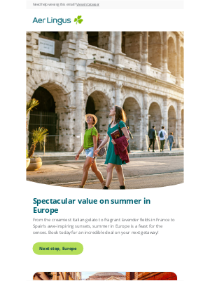 Aer Lingus - Your sensational summer in Europe