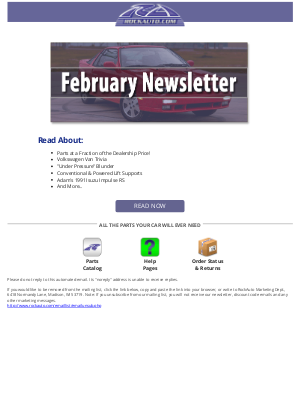 RockAuto - RockAuto February Newsletter