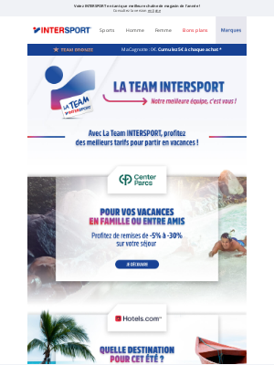 INTERSPORT (France) - Cet été, partez pour (presque) rien avec la Team INTERSPORT ! ☀️🏖️