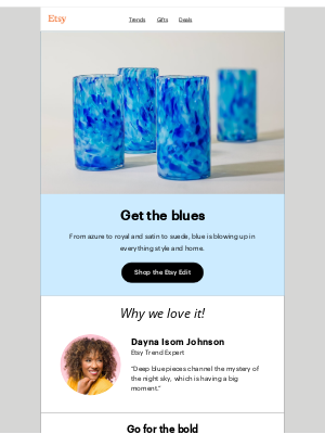Etsy - What’s our favorite color right now? 💙