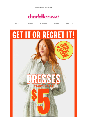 Charlotte Russe - Turn Heads In These $5 Dresses 👗