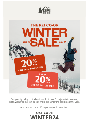 REI - The REI Co-op Winter Sale is on!