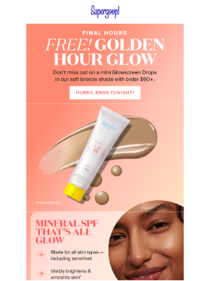 Supergoop! - Glowing…glowing…almost gone ✨