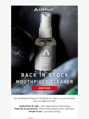 AIRWAAV - It’s Back! The Best Way to Clean Your Mouthpiece