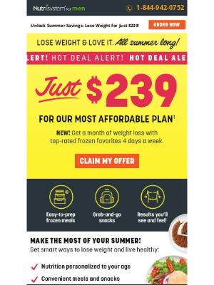 Nutrisystem - Make the Most of Your Summer! Lose Weight for Just $239!