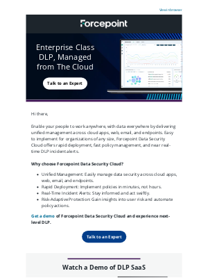 Forcepoint - Industry’s best DLP – Now available in the cloud