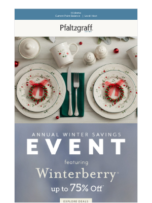 Pfaltzgraff - Winterberry Now on Sale: Up to 75% OFF