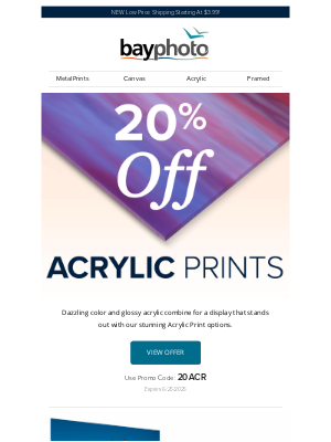 Bay Photo Lab - 20% Off Acrylic Prints For ✨Radiant✨ Displays