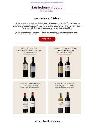 Les Echos (France) - Bordeaux légers à prix doux ! ⚡Vente flash -34% : Château Lafleur Lambaret 2015 ⚡