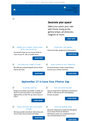 London Drugs (Canada) - Preserve your photo memories and decorate your space