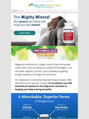 Healthy Directions - Anxious? Tired? This must-have mineral can help...
