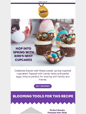 Wilton Cake Decorating & Recipes - Make Easter egg-stra sweet with bird’s nest cupcakes 🐣