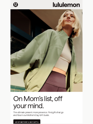 Lululemon - The Mother's Day Gift Guide is here