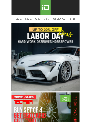 CARiD - Labor Day is for chill. This is for builds!