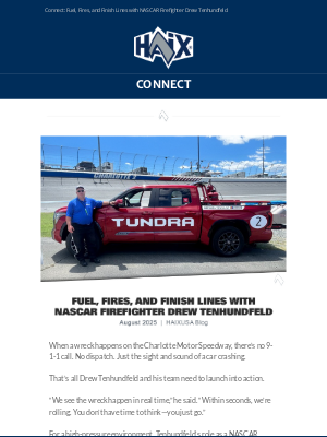 Haix North America - Connect: NASCAR Firefighter Drew Tenhundfeld