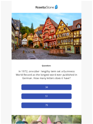 Rosetta Stone - 🥇 QUIZ: How many letters are in the longest German word?