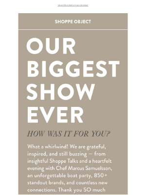 Shoppe Object - SURVEY TIME: Thank you for coming!