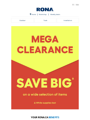 Lowes Canada - Save Big with our Mega Clearance Sale💲