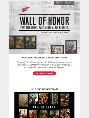 Red Wing Shoes - Claim a spot on the Wall of Honor