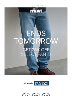Mavi - Ends Tomorrow: 25% Off Men's Select Pants