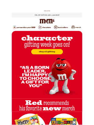 MY M&M's - Red Knows Best: Merch That Makes an Impression