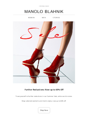 Manolo Blahnik - Sale Further Reductions | Up to 60% Off