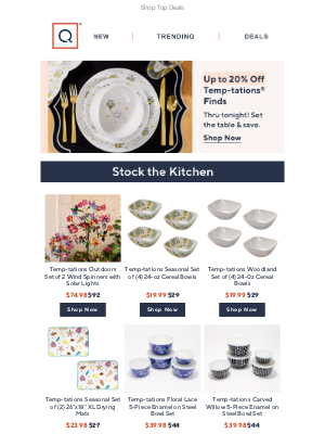 QVC - Ending! Up to 20% Off Temp-tations®