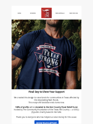 NineLineApparel - Final Day: Texas Strong Nonprofit Shirt
