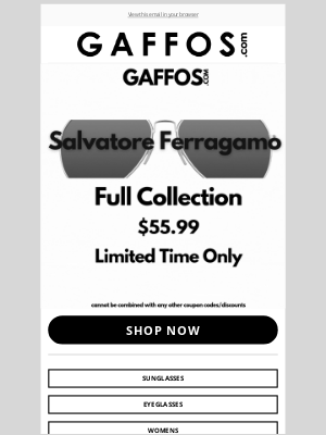 Gaffos - High Fashion, Low Price – Ferragamo Sunglasses Sale $55.99