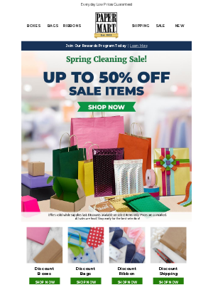 Paper Mart - Big Savings! 🧼 Up to 50% off sale items. Shop now