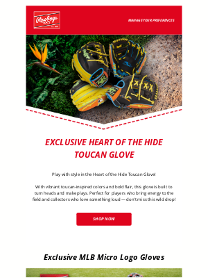 Rawlings Sporting Goods - Play With Style: NEW Exclusive Heart Of The Hide Toucan Glove!