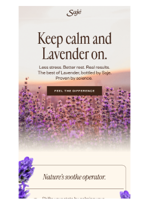 Saje Natural Wellness - Lavender that hits different