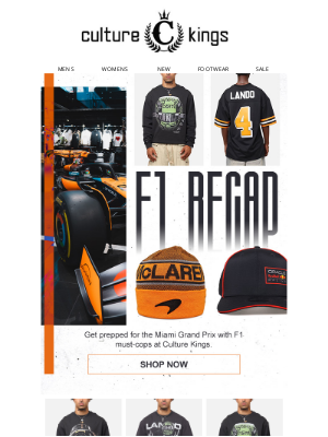 Culture Kings (Australia) - Miami Vibes, F1 Style 🏎️🌴