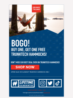 Grand Trunk - 👀BEST DEAL EVER ON TRUNKTECH HAMMOCKS👀