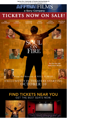 Sony Pictures Entertainment - Tickets Are Now On Sale for SOUL ON FIRE