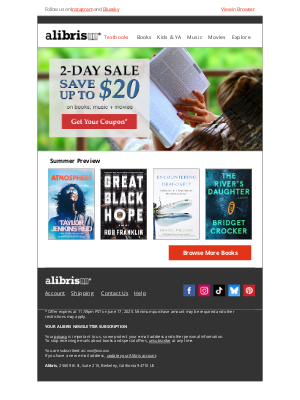 Alibris - Save up to $20 | Limited-Time Offer
