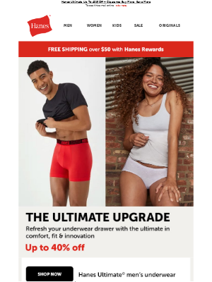 Hanes - Save on the Ultimate in Comfy Underwear