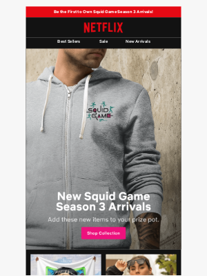 Netflix - The Games Continue...with New Squid Game Season 3 Merch!