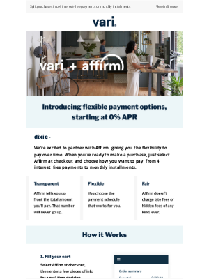 VARIDESK - Pay over time with Affirm