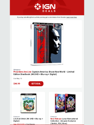 IGN - Captain America: Brave New World Steelbook Is Up for Preorder