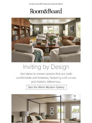 Room & Board - Looking for the softer side of modern?