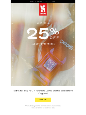 Chrome Industries - LAST CALL: Up to 50% Off