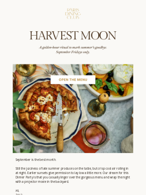 Paris Dining Club - ✨It's here. The Harvest Moon Menu.