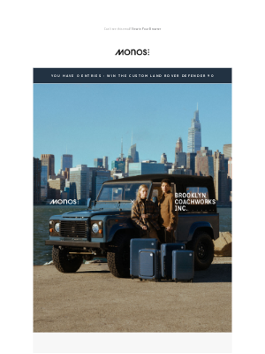 Monos - Win the journey of a lifetime – Monos × Brooklyn Coachworks