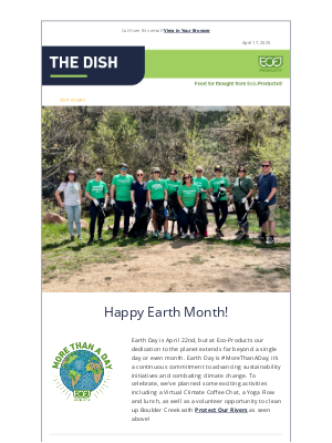 Eco-Products - The Dish Newsletter from Eco-Products 4/17/2025