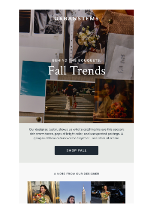 UrbanStems - Front row seats… to our fall florals