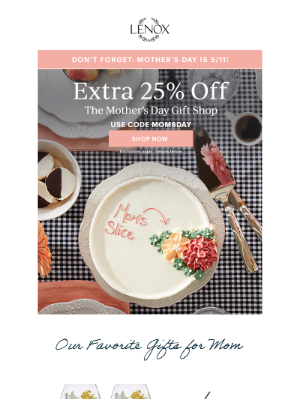 Lenox - 25% Off Gifts for Mom Today!