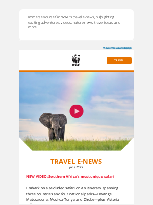 World Wildlife Fund, Inc. - Could this be the best safari yet?