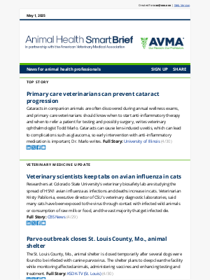 American Veterinary Medical Association (AVMA) - Primary care veterinarians can prevent cataract progression
