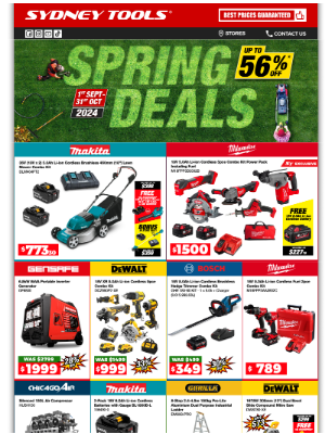 Sydney Tools (Australia) - Transform Your Toolkit With These Spring Deals! Shop In-Store Or Online Today.